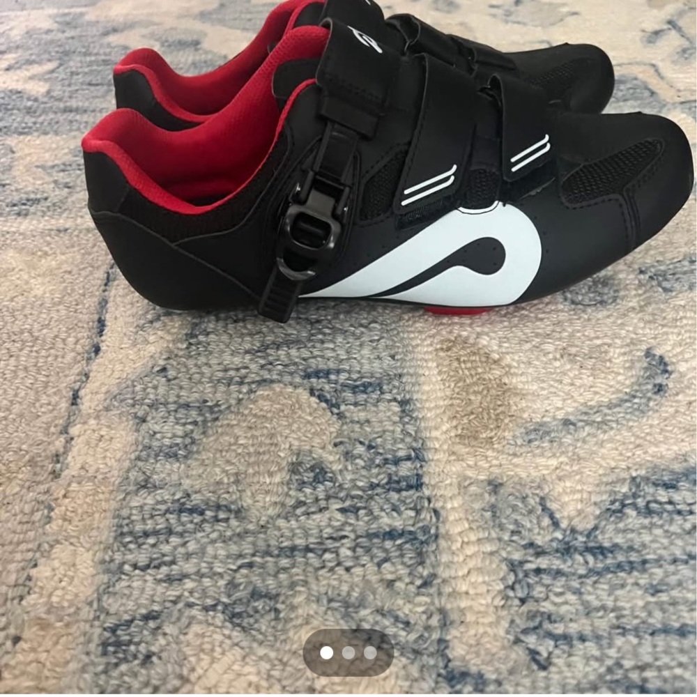 Peloton Black and Red Cycling Shoes